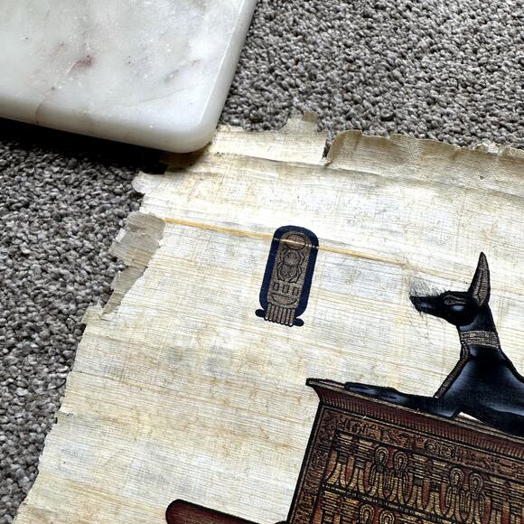 Authentic Hand Painted Ancient Egyptian Art M. Ali 9" x 7" - Picture 2 of 4